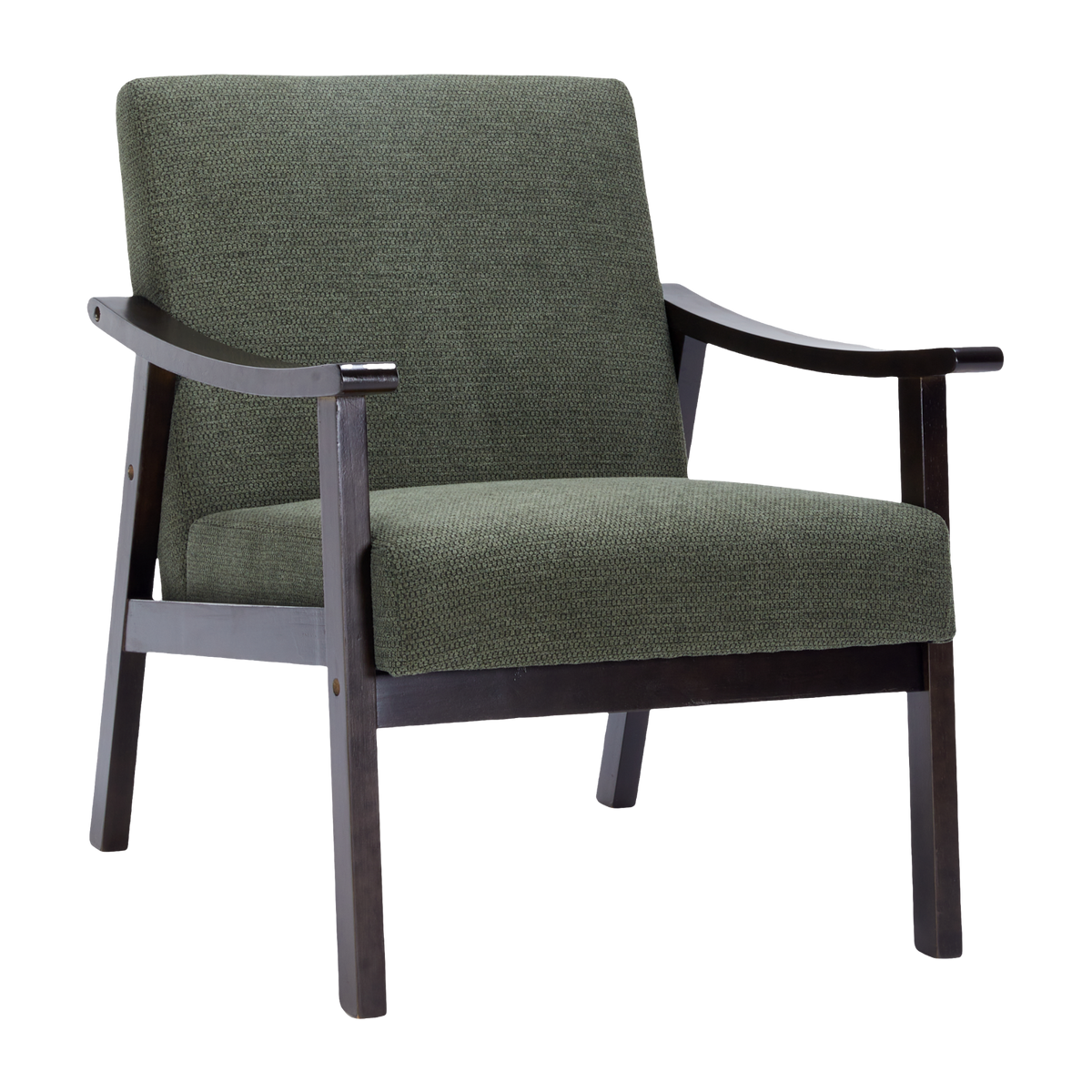 Champlain green accent chair showing front angled isolated product image on white background