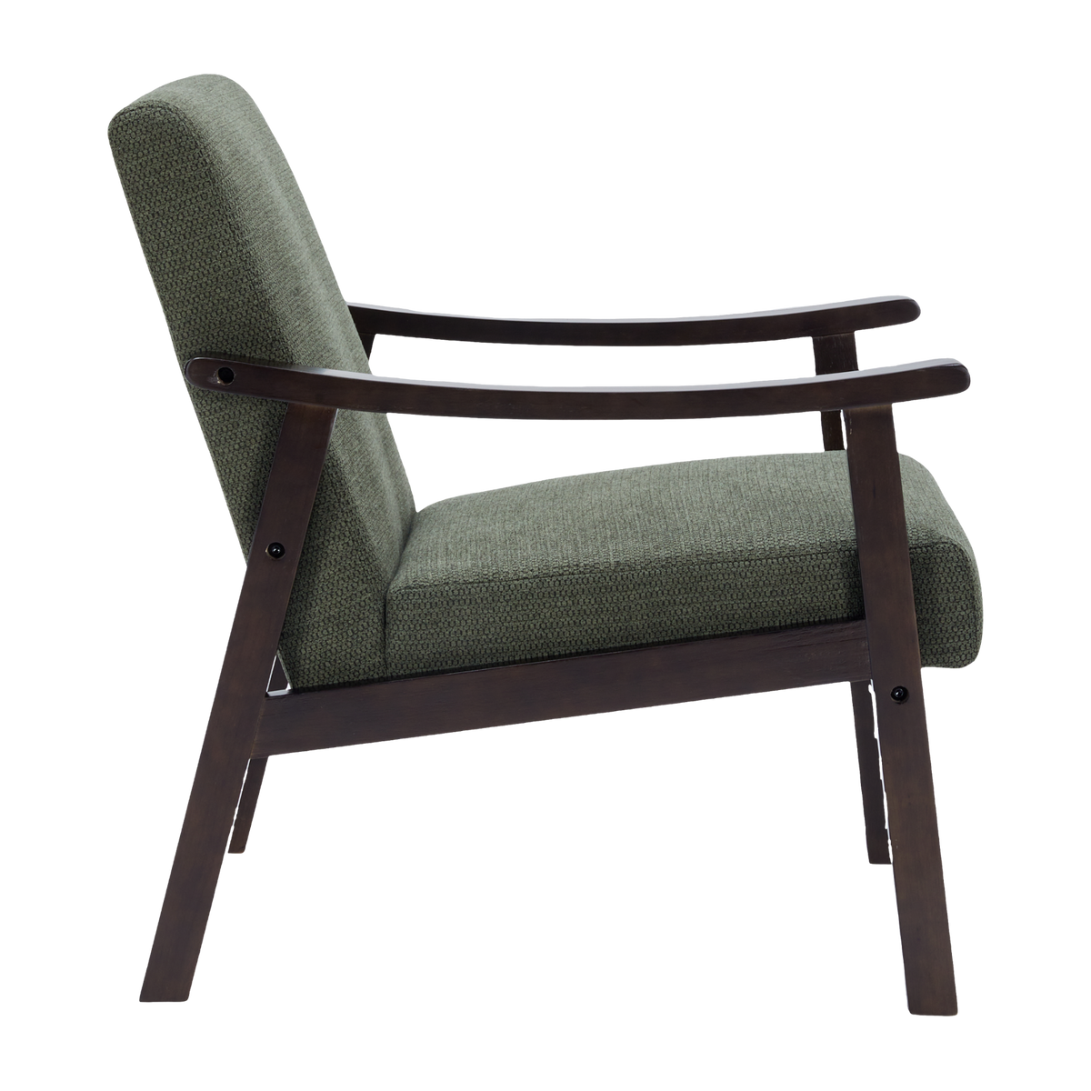 Champlain green accent chair showing side view isolated product image on white background