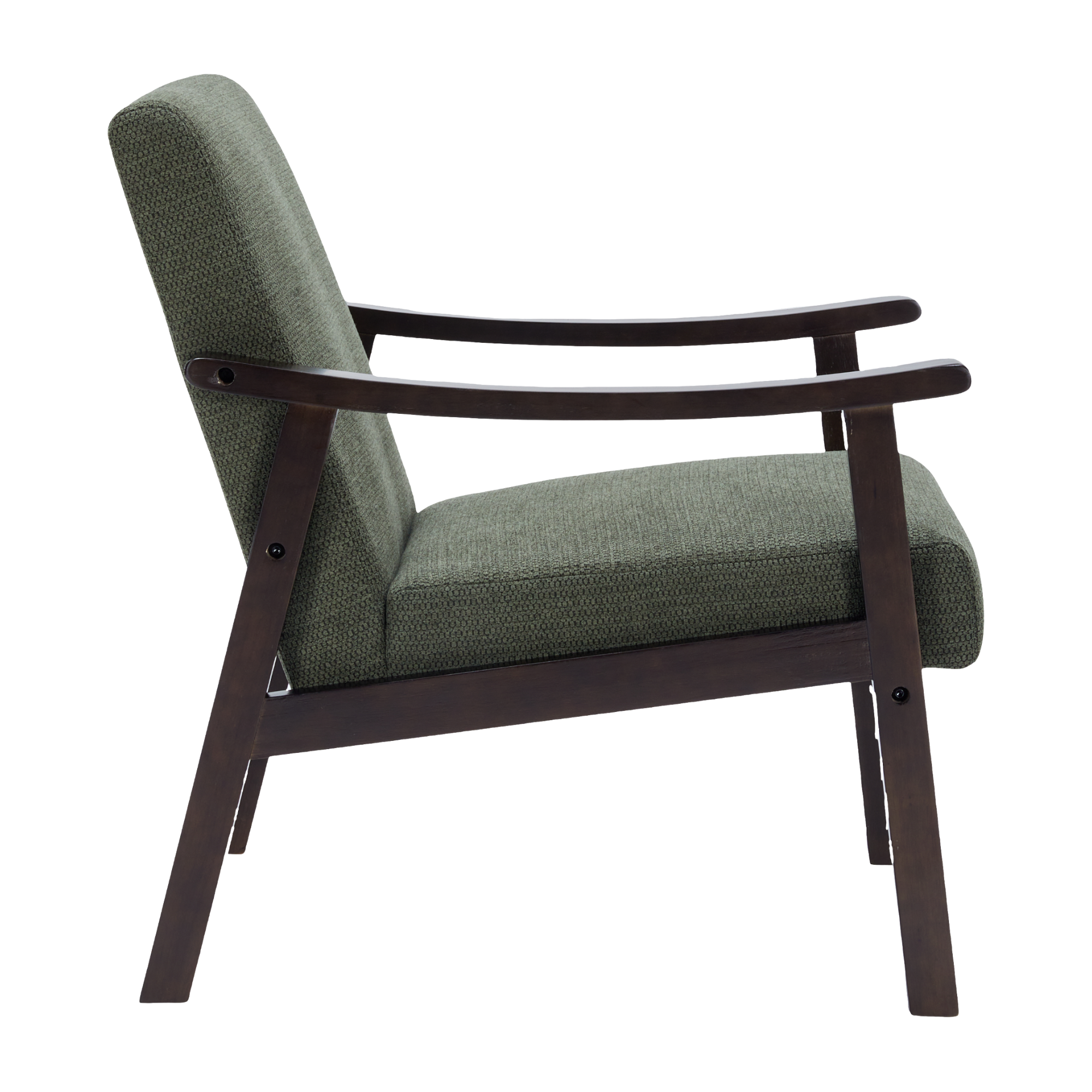 Champlain green accent chair showing side view isolated product image on white background