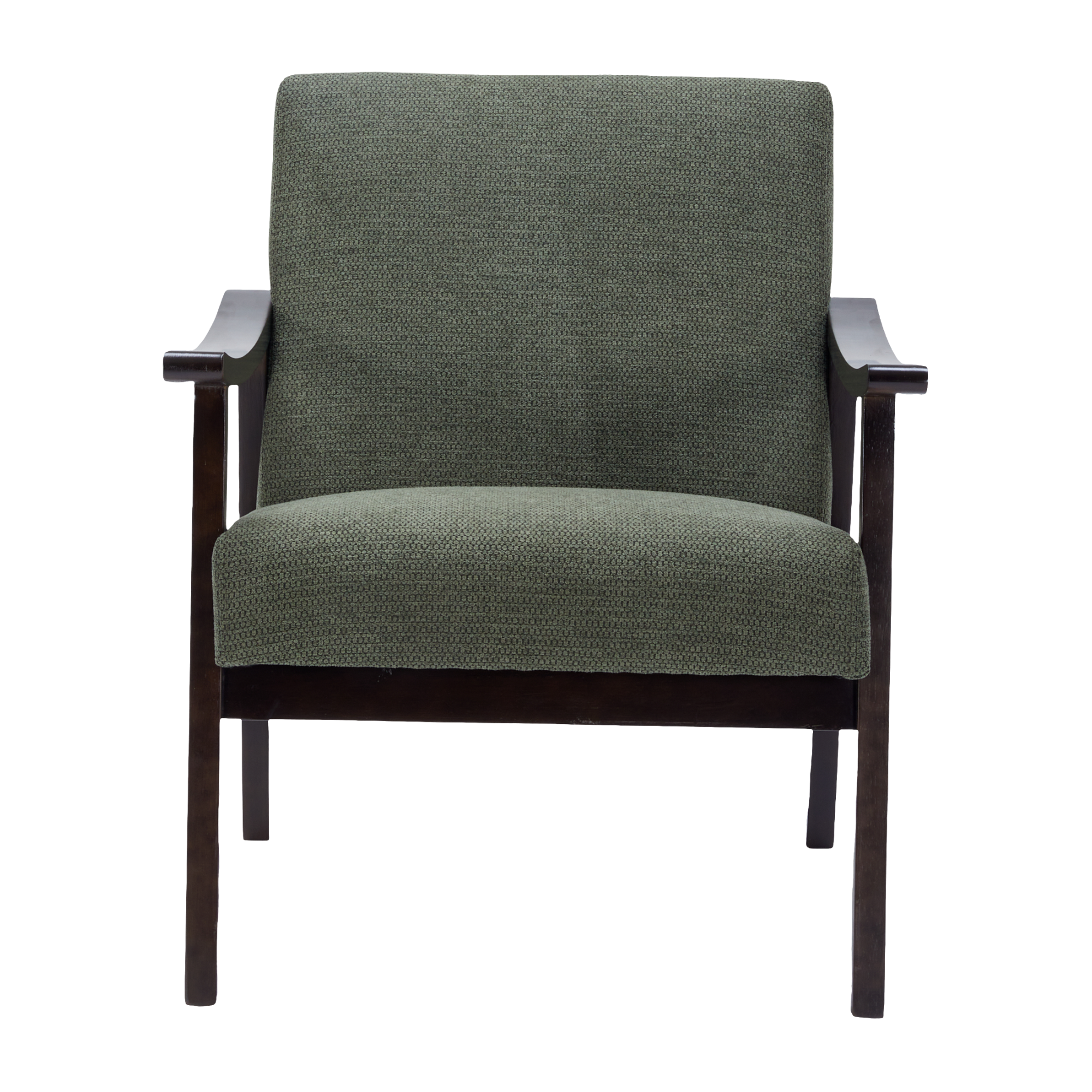 Champlain green accent chair showing front angled isolated product image on white background