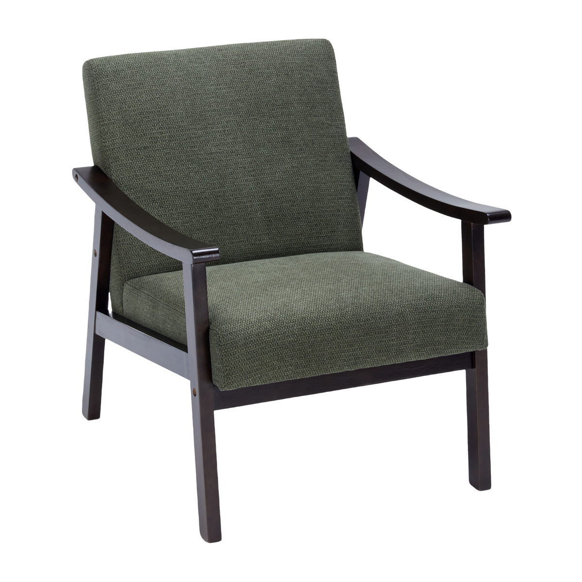 Champlain green accent chair showing side view isolated product image on white background