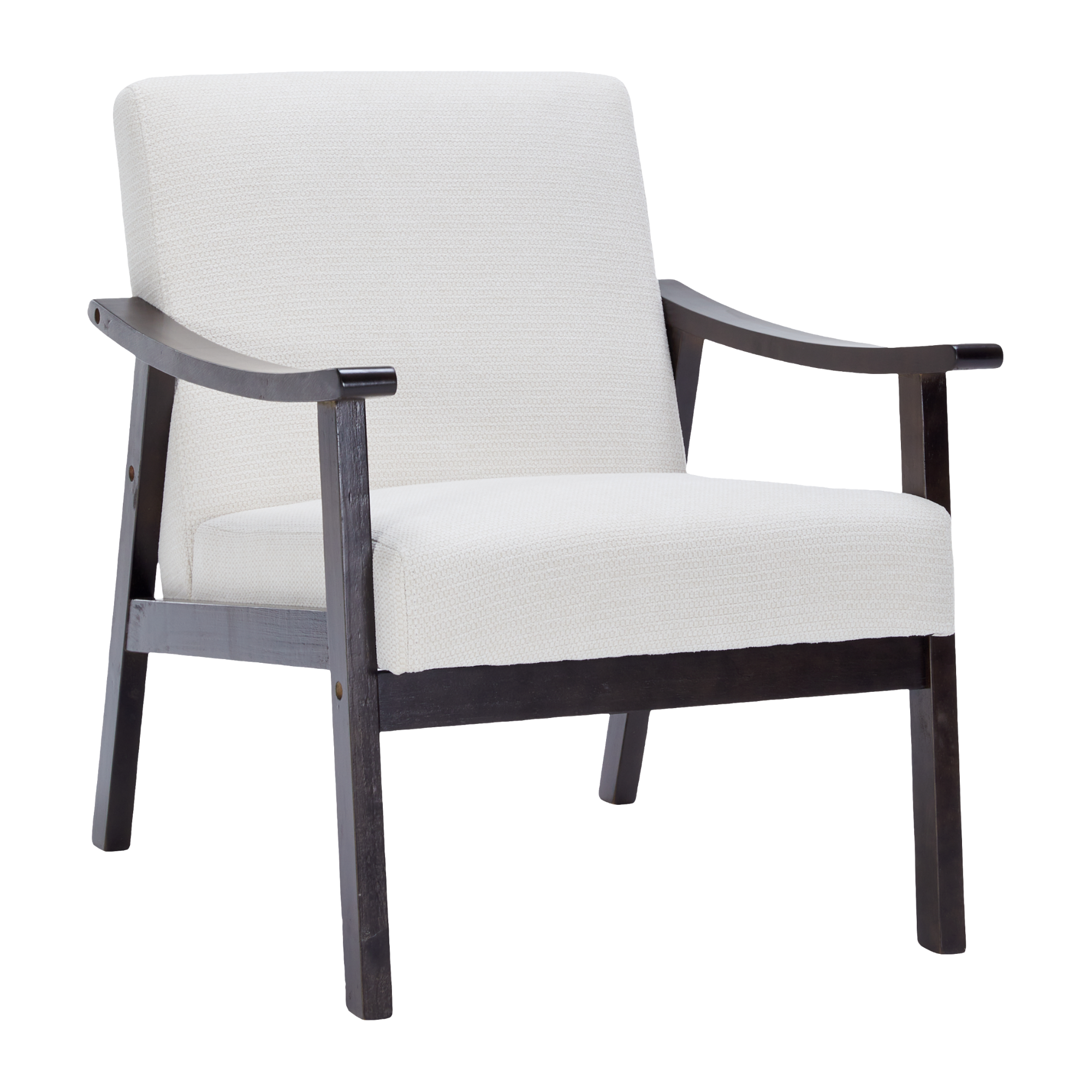 Champlain white accent chair showing front view isolated product image on white background