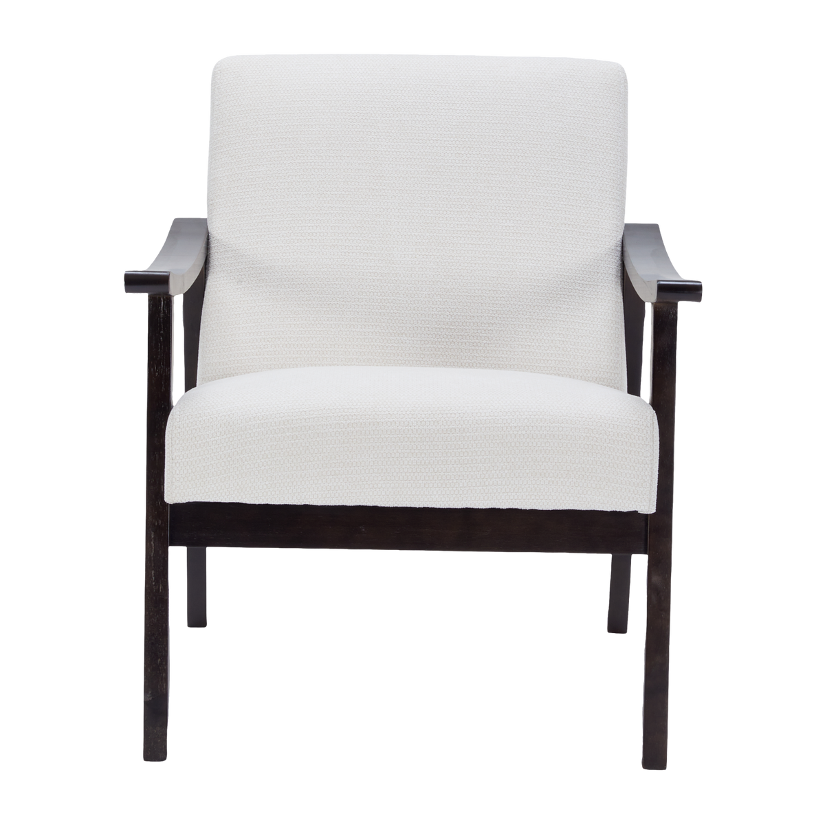 Champlain white accent chair showing front view isolated product image on white background