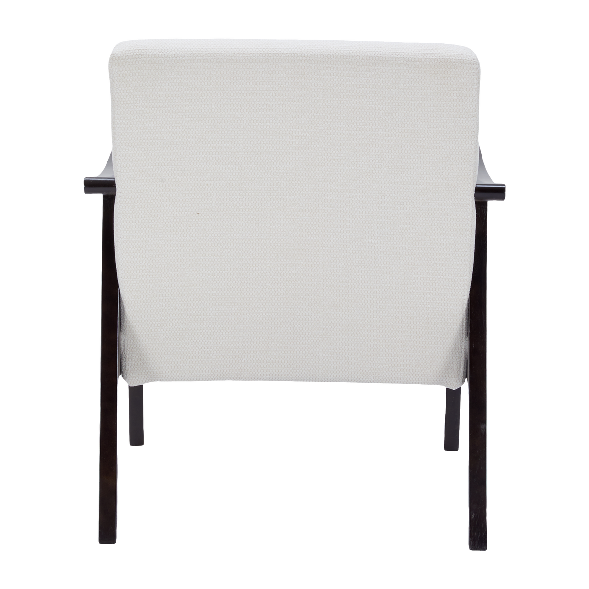 Champlain white accent chair showing rear view isolated product image on white background