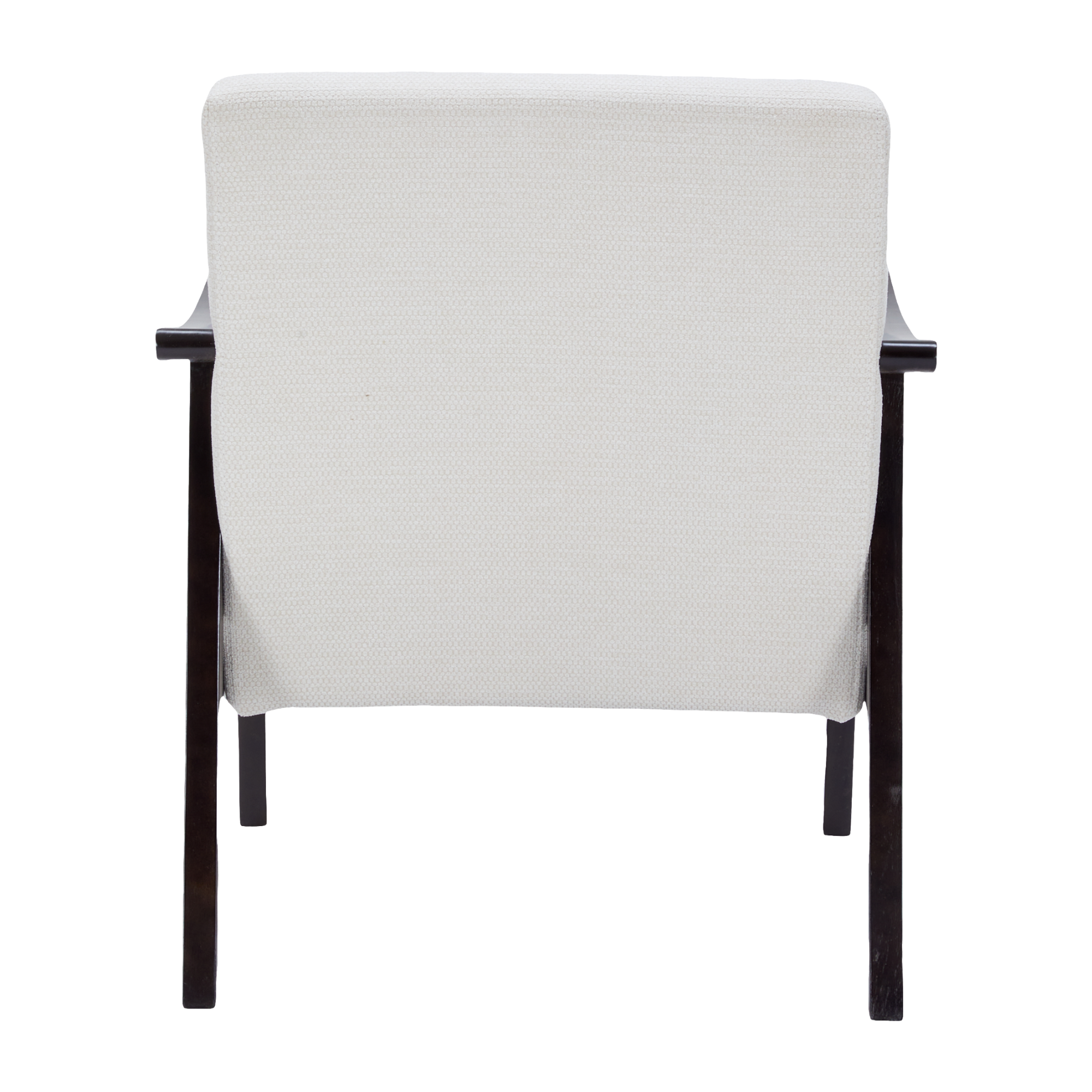 Champlain white accent chair showing rear view isolated product image on white background