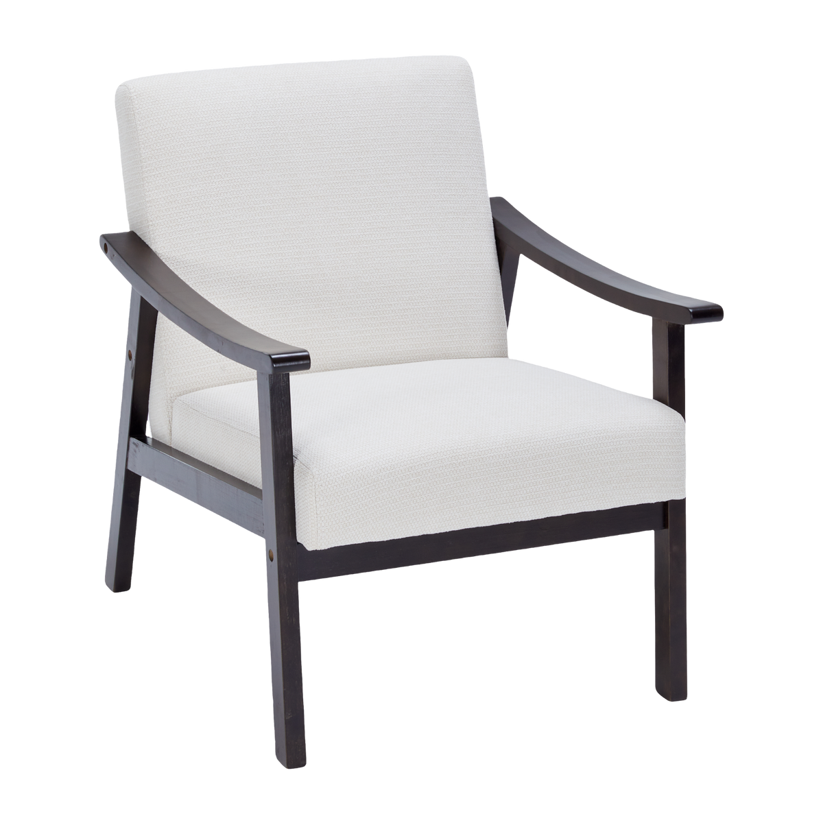 Champlain white accent chair showing angled isolated product image on white background