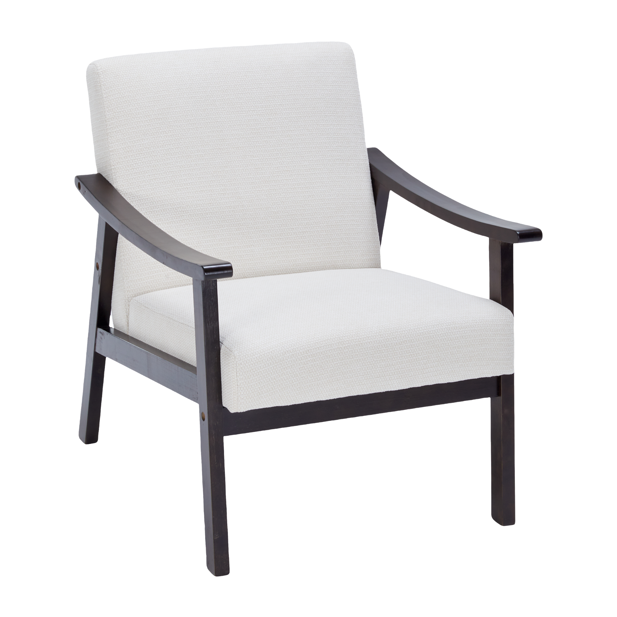 Champlain white accent chair showing angled isolated product image on white background