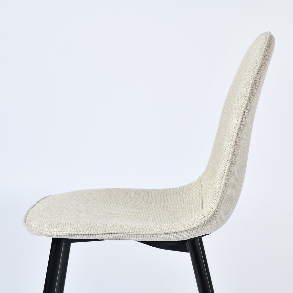 Charlton khaki tweed dining chair showing fabric weave detail
