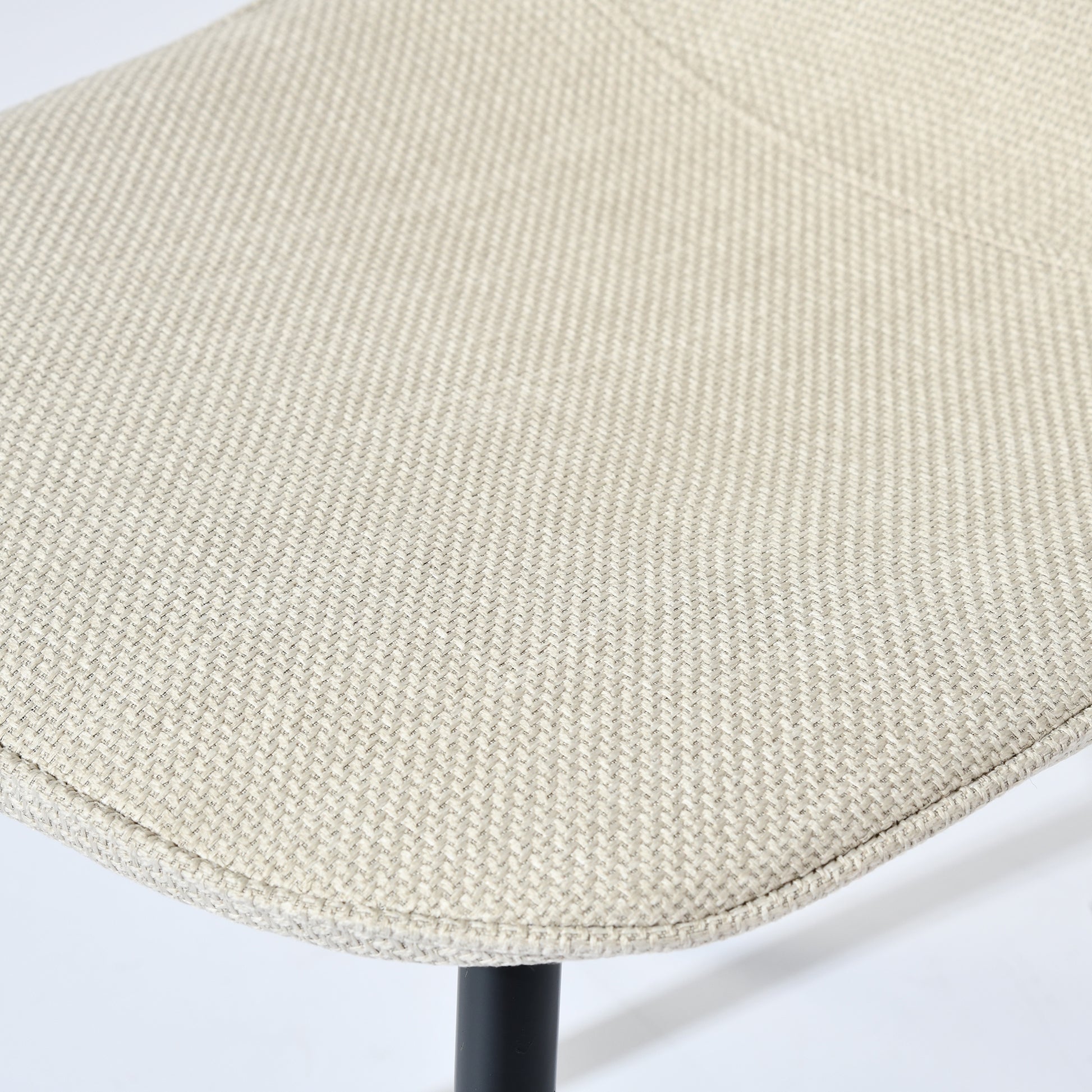 Charlton khaki tweed dining chair showing fabric weave detail