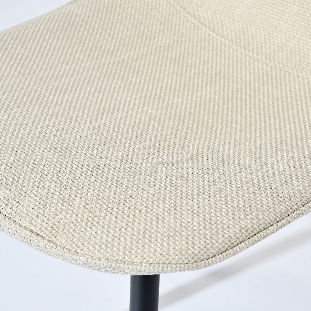 Charlton khaki tweed dining chair showing fabric weave detail