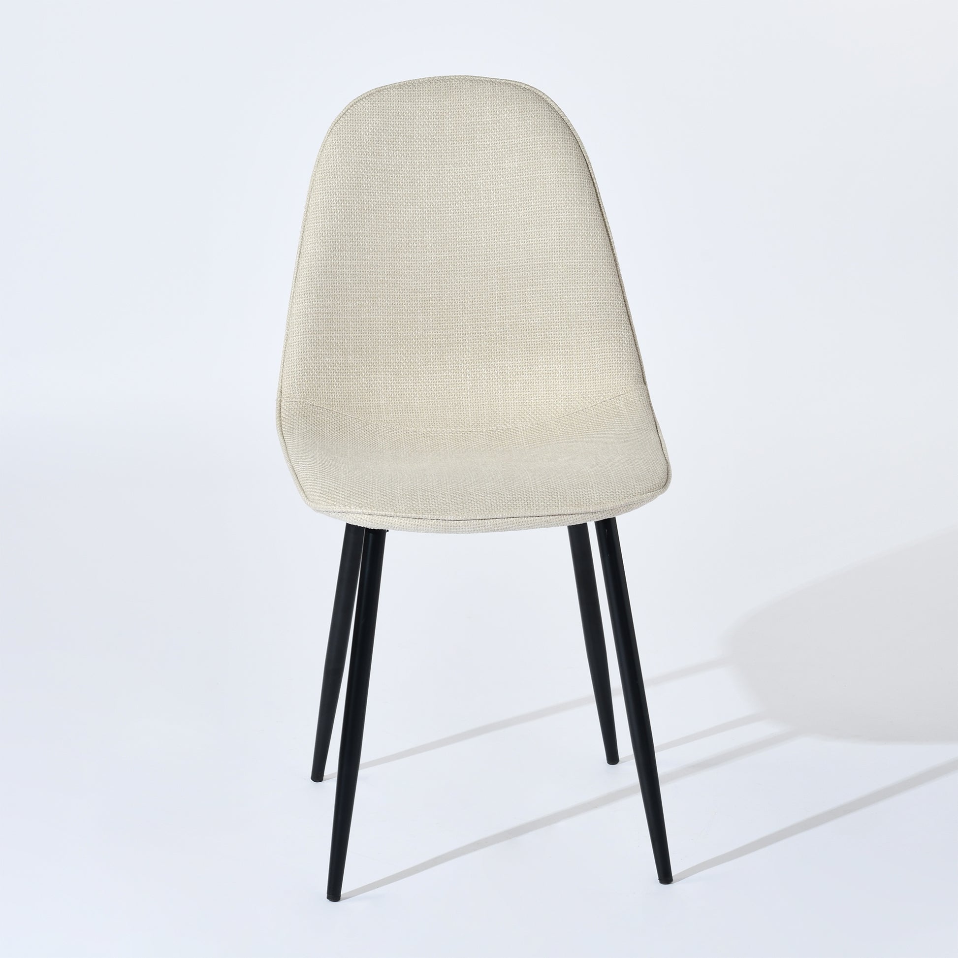 Charlton khaki tweed dining chair front view on white background