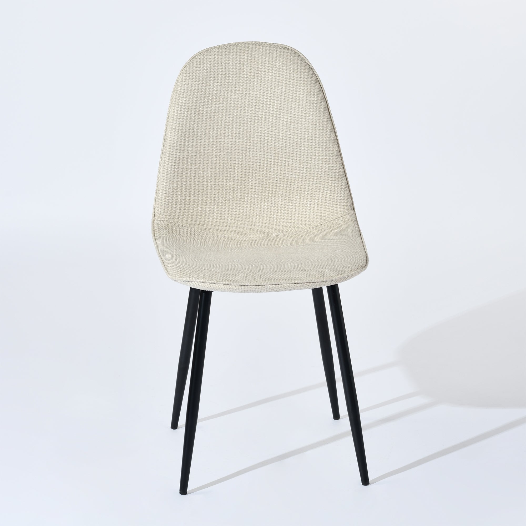 Charlton khaki tweed dining chair front view on white background