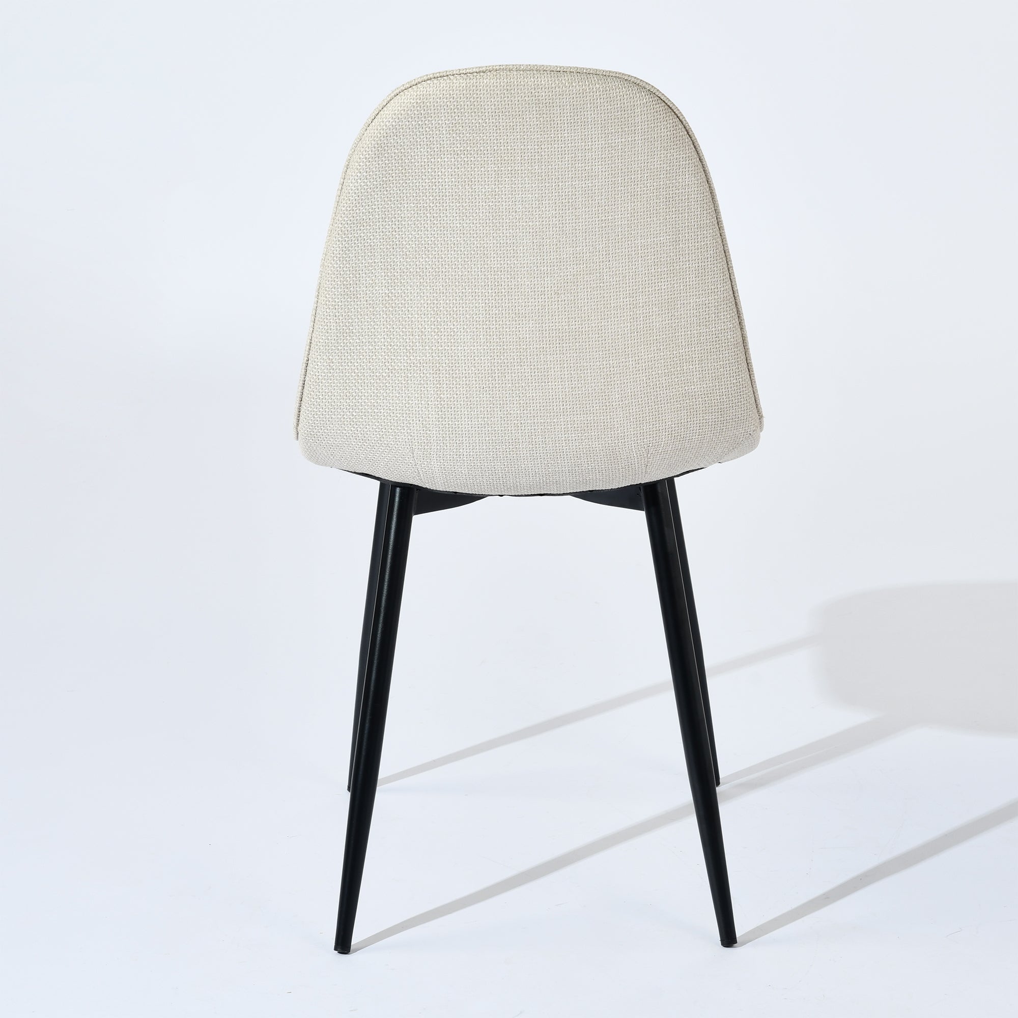 Charlton khaki tweed dining chair rear view on white background