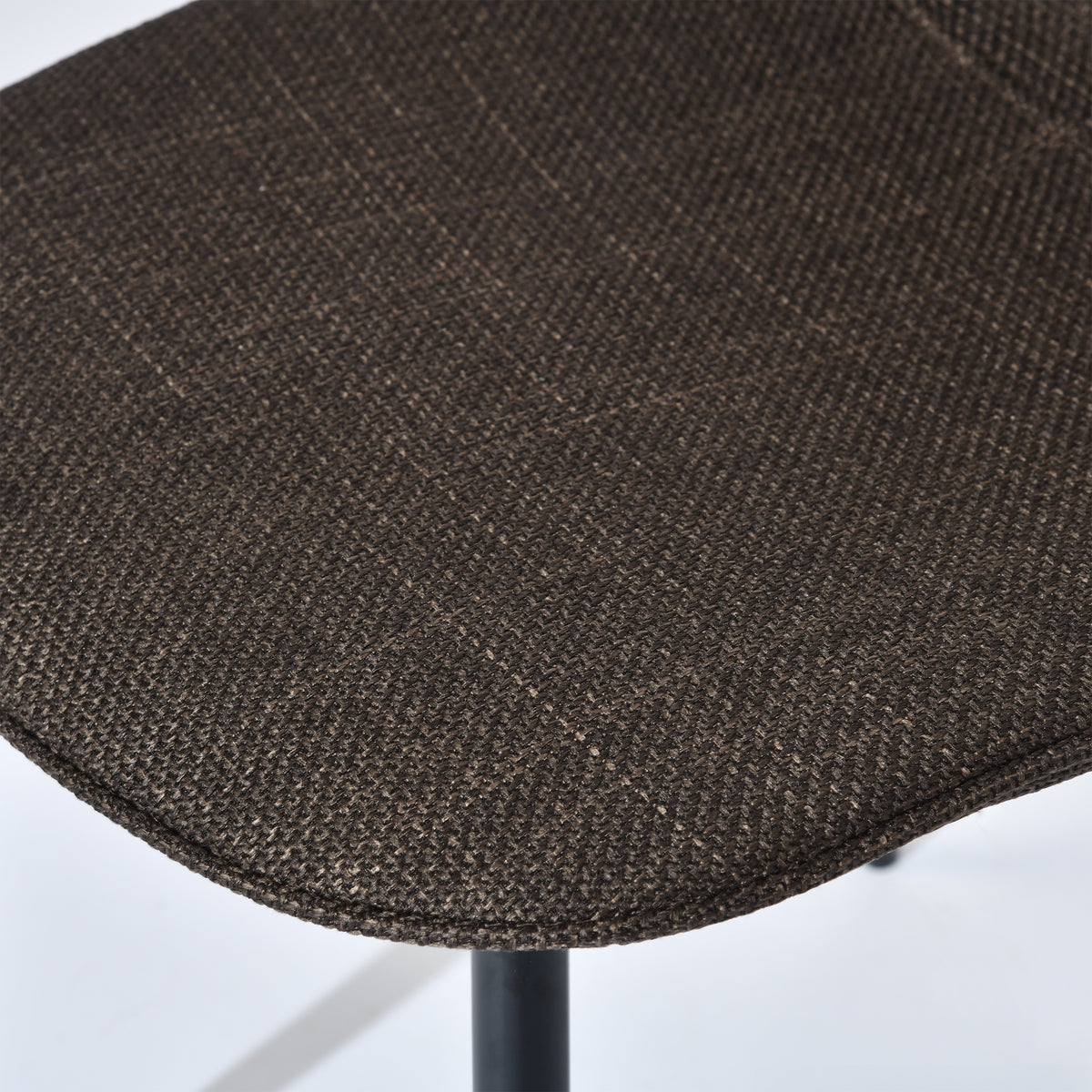 Charlton sepia brown tweed dining chair showing woven upholstery detail