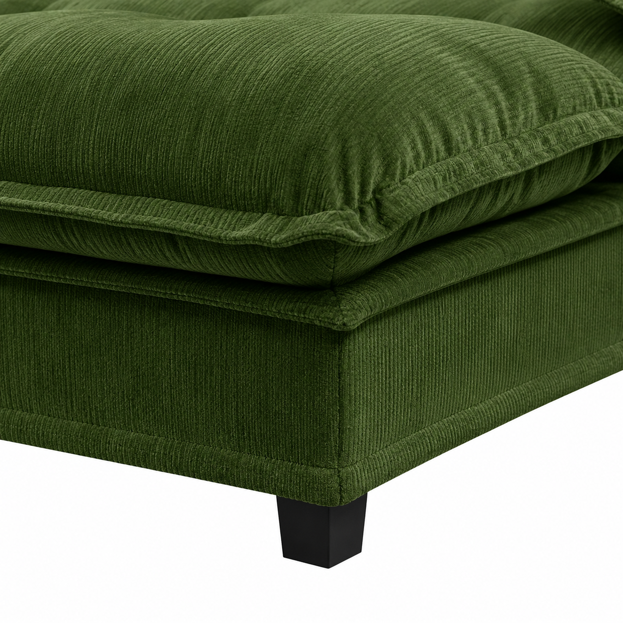 Chelsea 138" Tufted Chenille U-Shaped Modular Sectional Sofa with 2 Ottomans