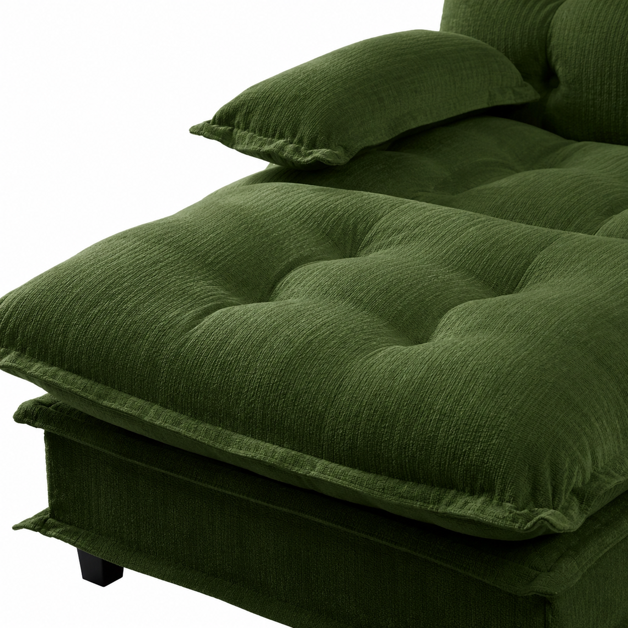 Chelsea 107" Modular Tufted Chenille U-Shaped Sectional Sofa with 2 Ottomans