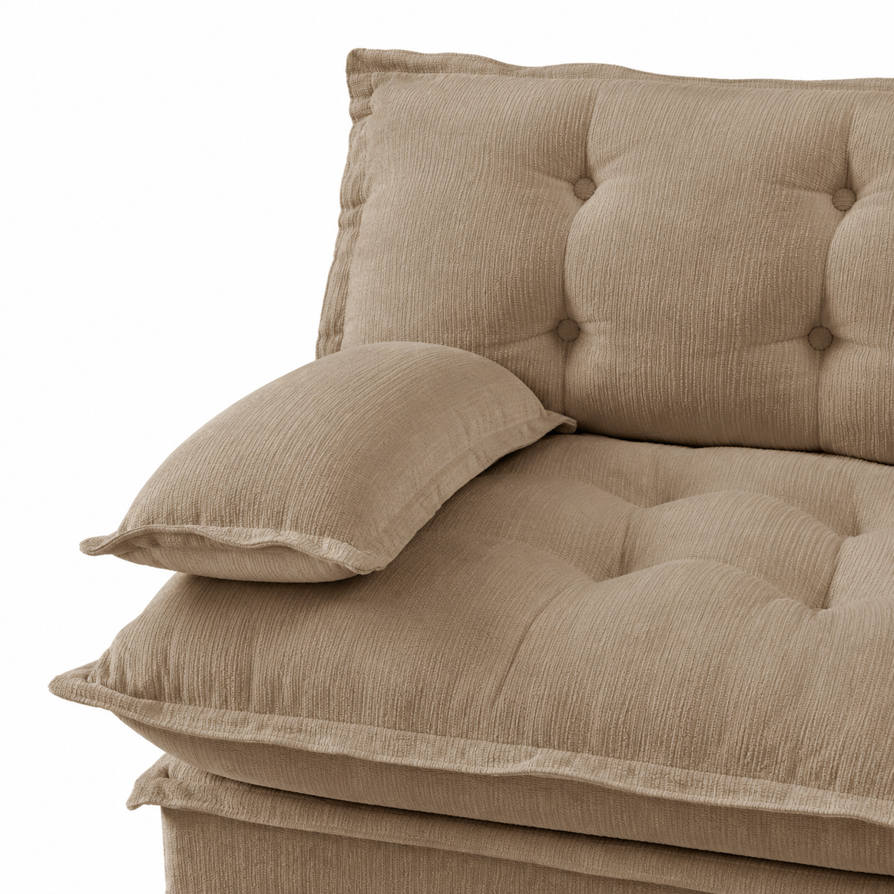 Chelsea 107" Tufted Chenille 3-Seater Modular Sofa Couch with Removable Armrest