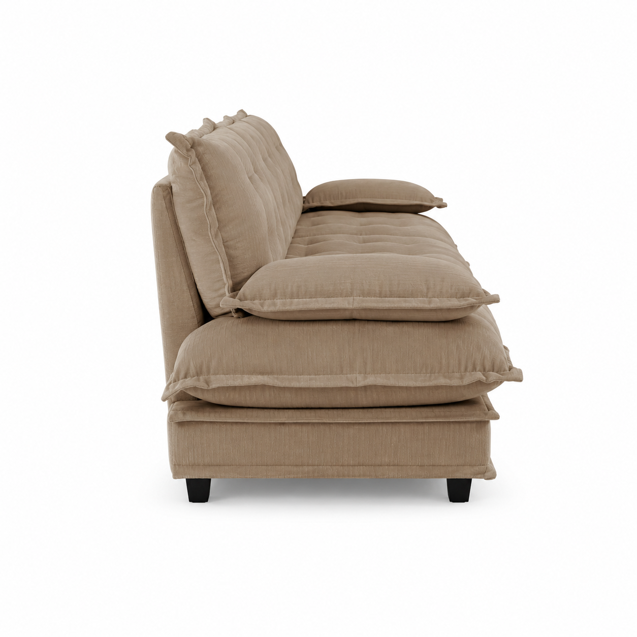 Chelsea 138" Tufted Chenille 4-Seater Modular Sofa with Removable Armrest