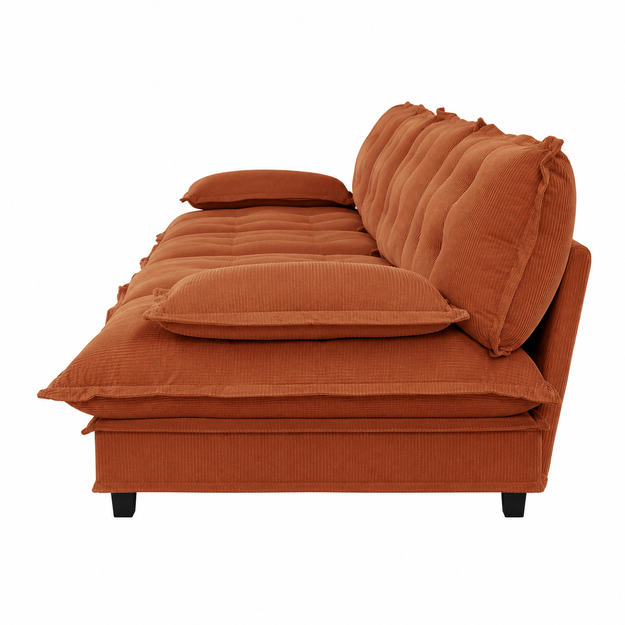 Chelsea 138" Tufted Chenille 4-Seater Modular Sofa with Removable Armrest