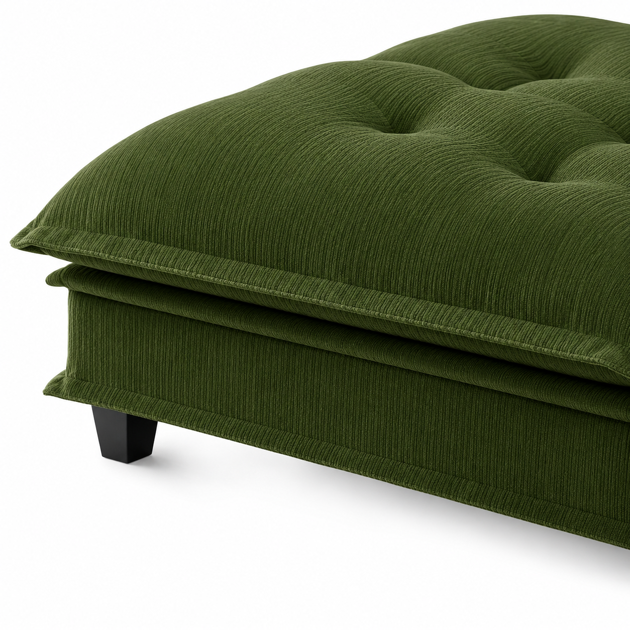 Chelsea 107" Tufted Chenille L-Shaped Modular Sectional Sofa with Ottoman