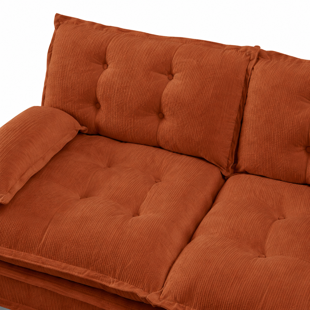 Chelsea 107" Tufted Chenille L-Shaped Modular Sectional Sofa with Ottoman