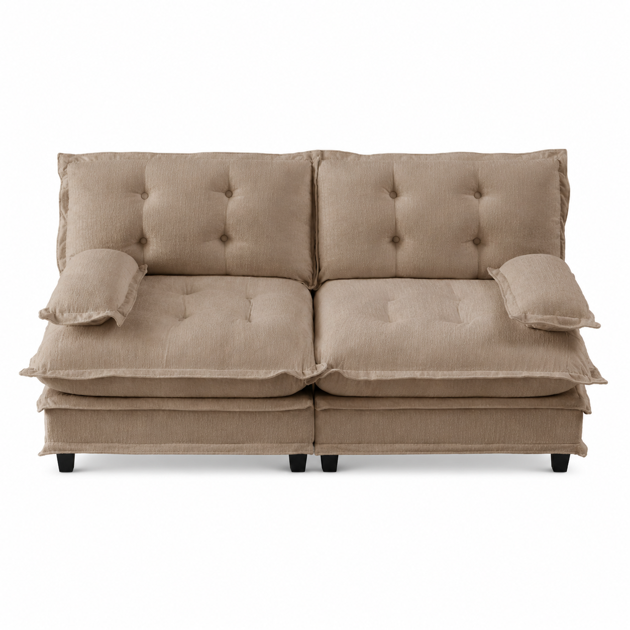 Chelsea 77" Tufted Chenille Loveseat Sofa with Removable Armrest