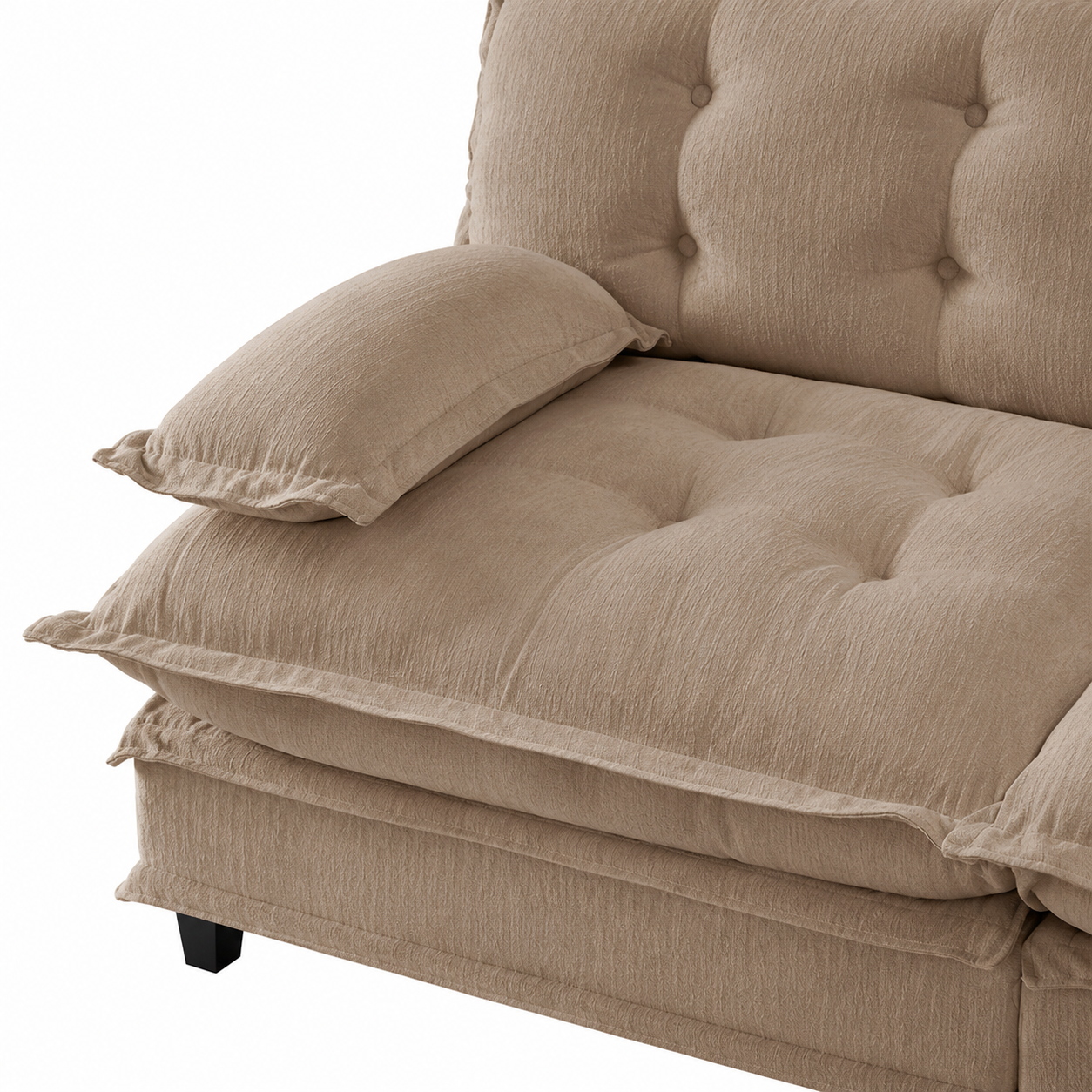 Chelsea 77" Tufted Chenille Loveseat Sofa with Removable Armrest
