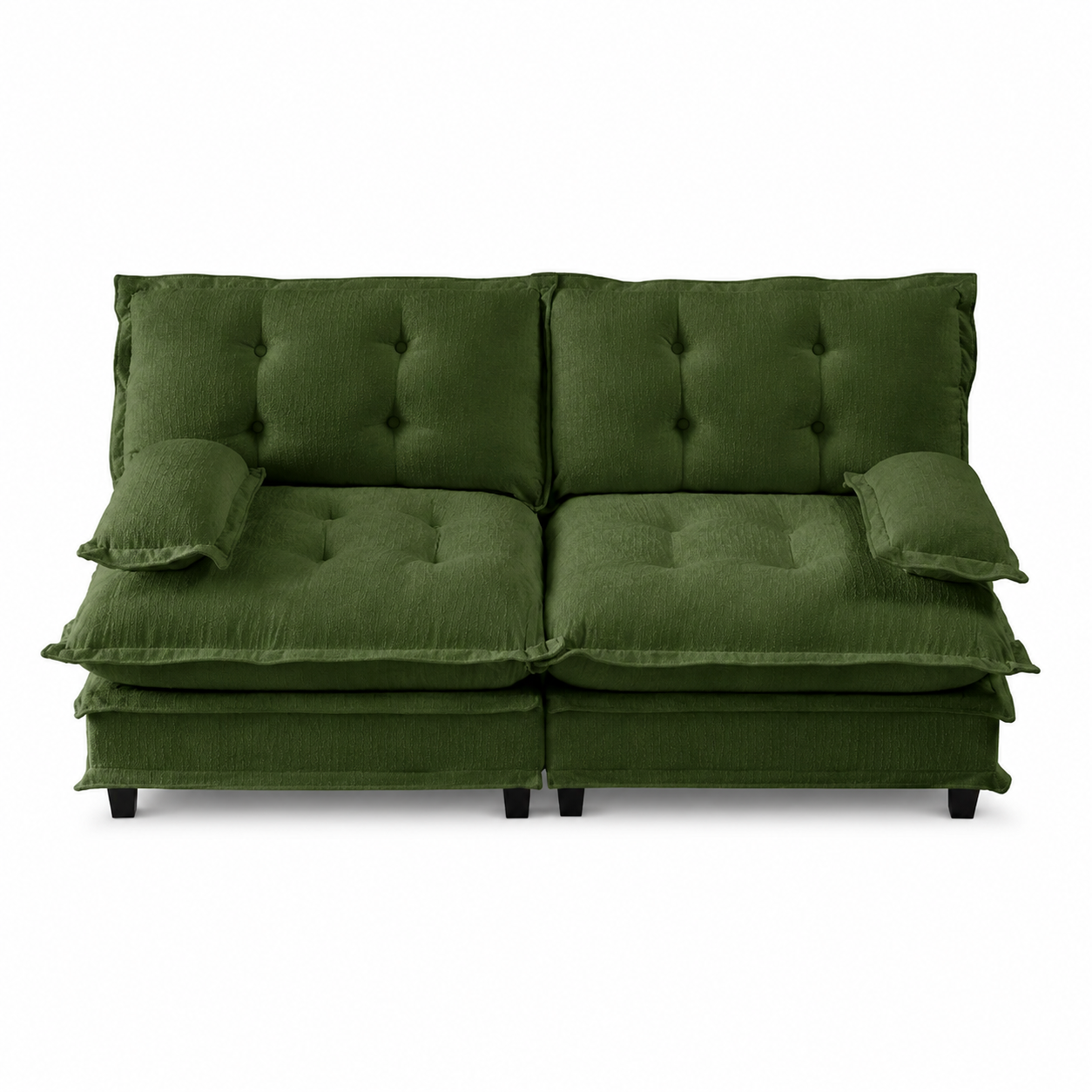 Chelsea 77" Tufted Chenille Loveseat Sofa with Removable Armrest