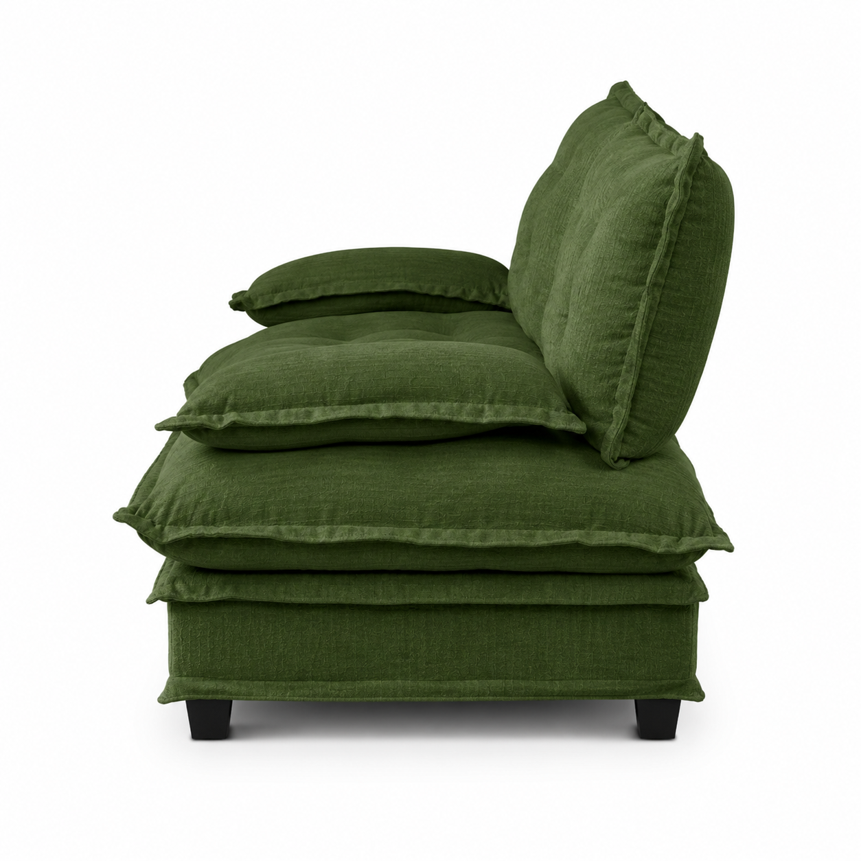 Chelsea 77" Tufted Chenille Loveseat Sofa with Removable Armrest