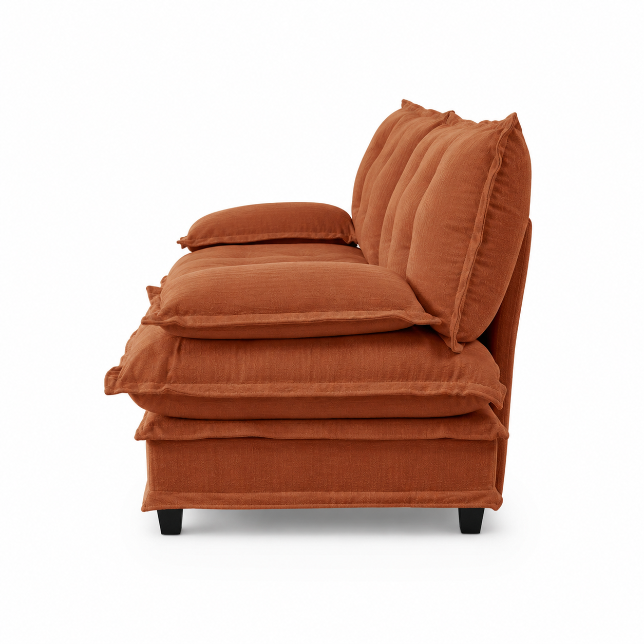 Chelsea 77" Tufted Chenille Loveseat Sofa with Removable Armrest