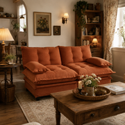 Chelsea 77" Tufted Chenille Loveseat Sofa with Removable Armrest
