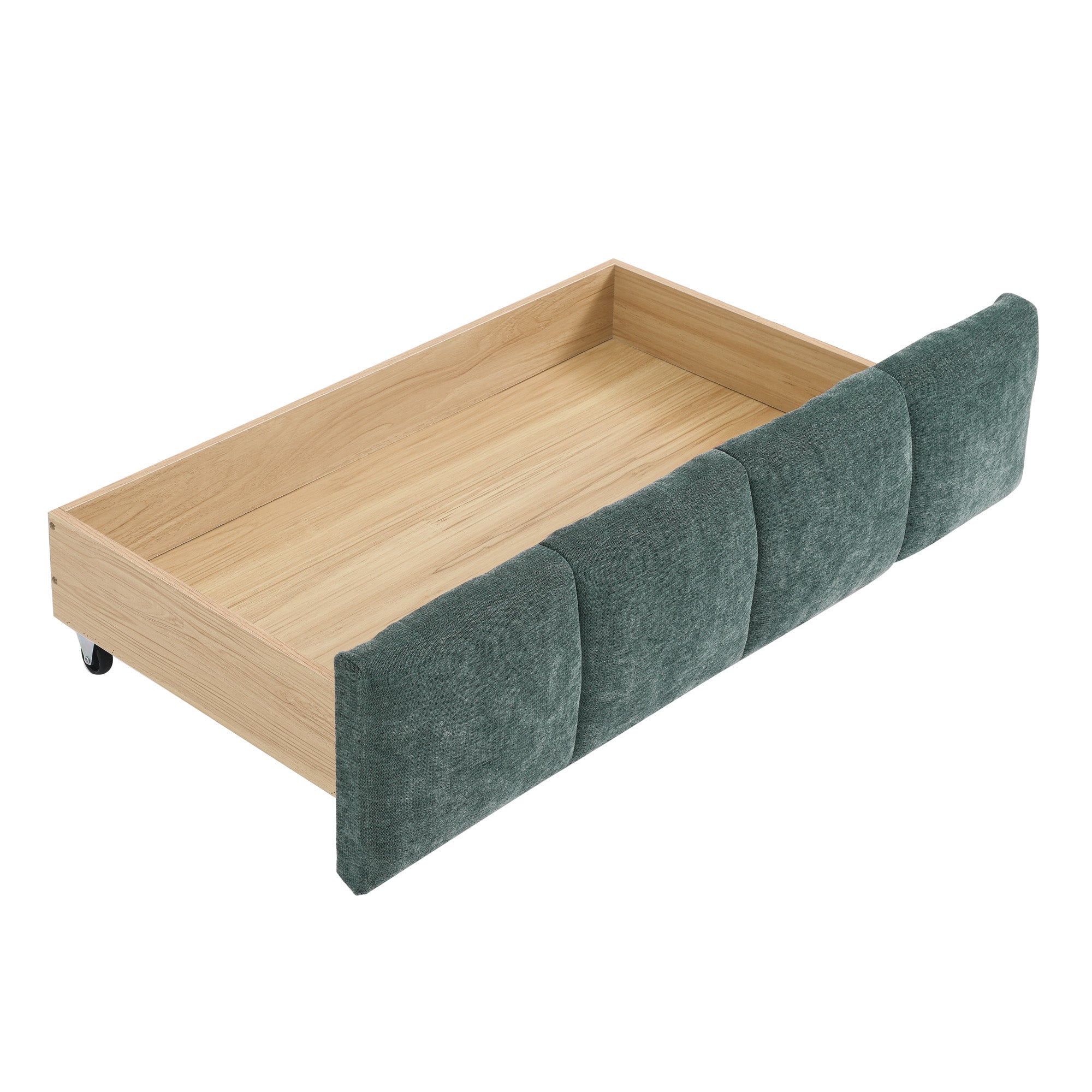 Clara King Chenille Upholstered Storage Platform Bed with 4 Under-Bed Drawers