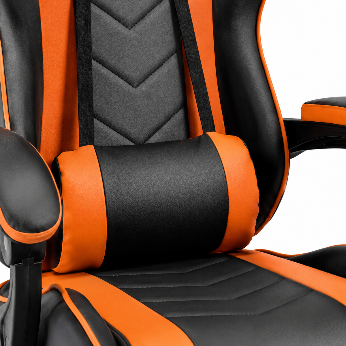 Cosmic red gaming chair showing backrest and seat upholstery detail