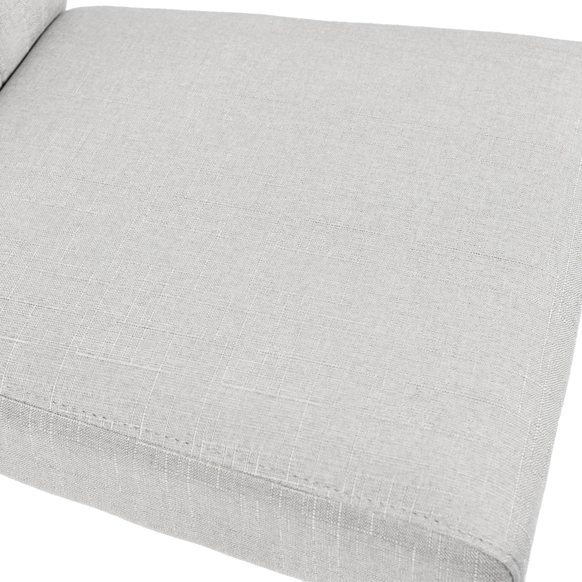 Douro light grey dining chair showing upholstered seat fabric detail
