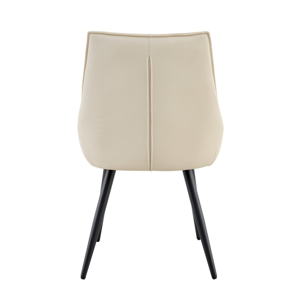 Drina beige dining chair showing back view
