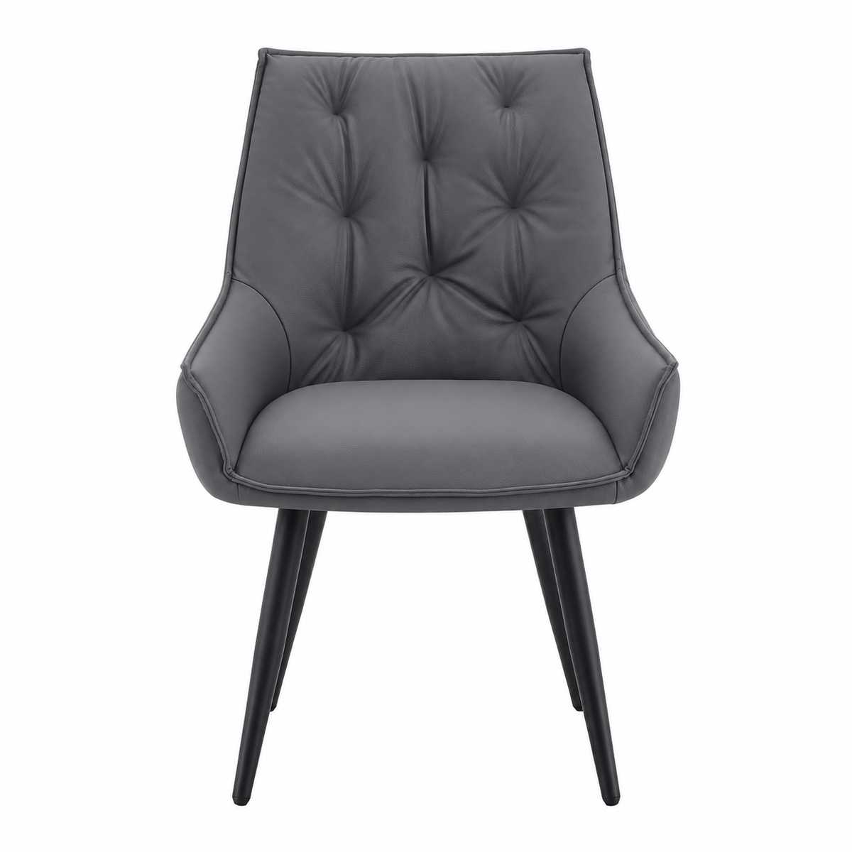 Drina gray dining chair showing front view