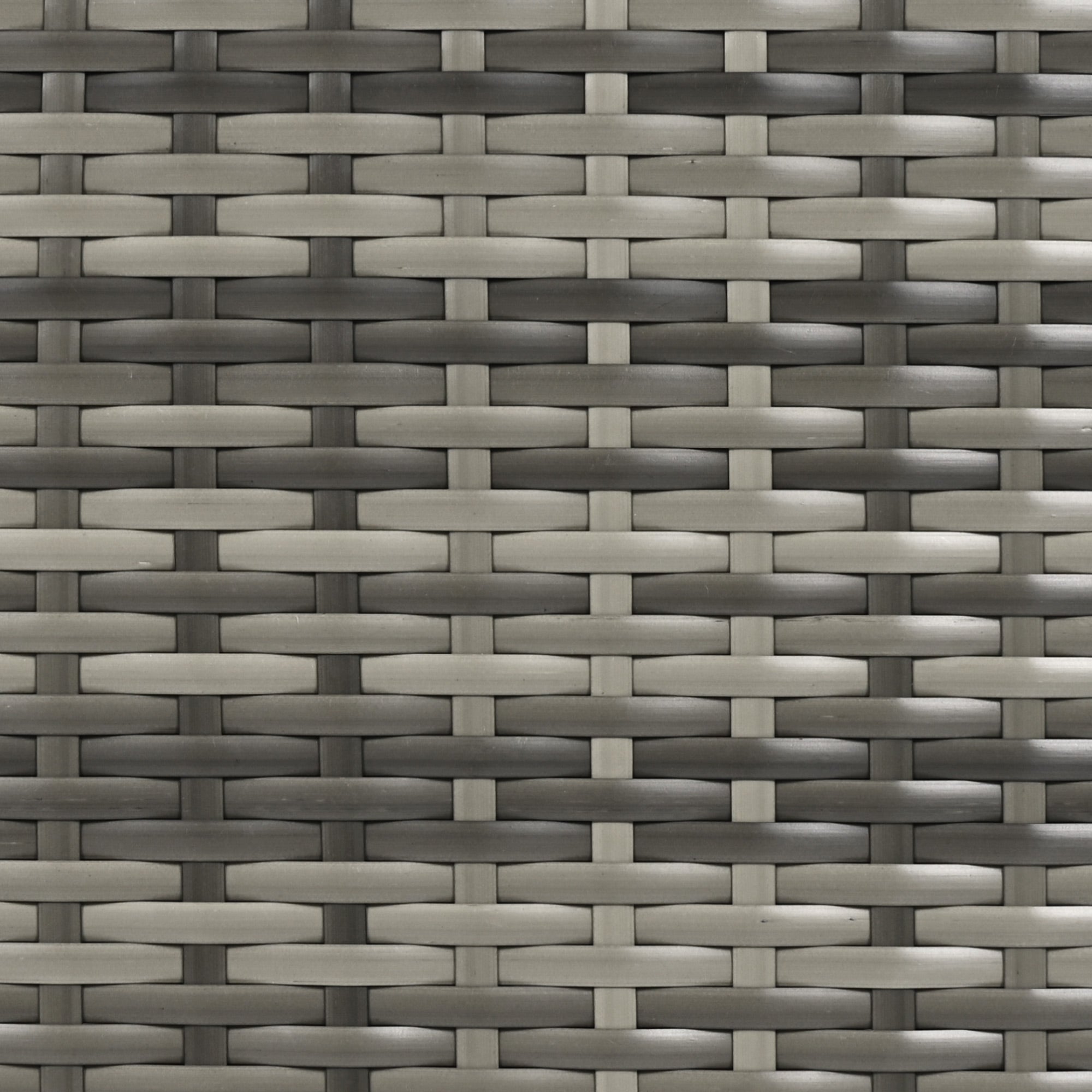 Ferrara gray storage cabinet showing weather resistant wicker weave texture detail