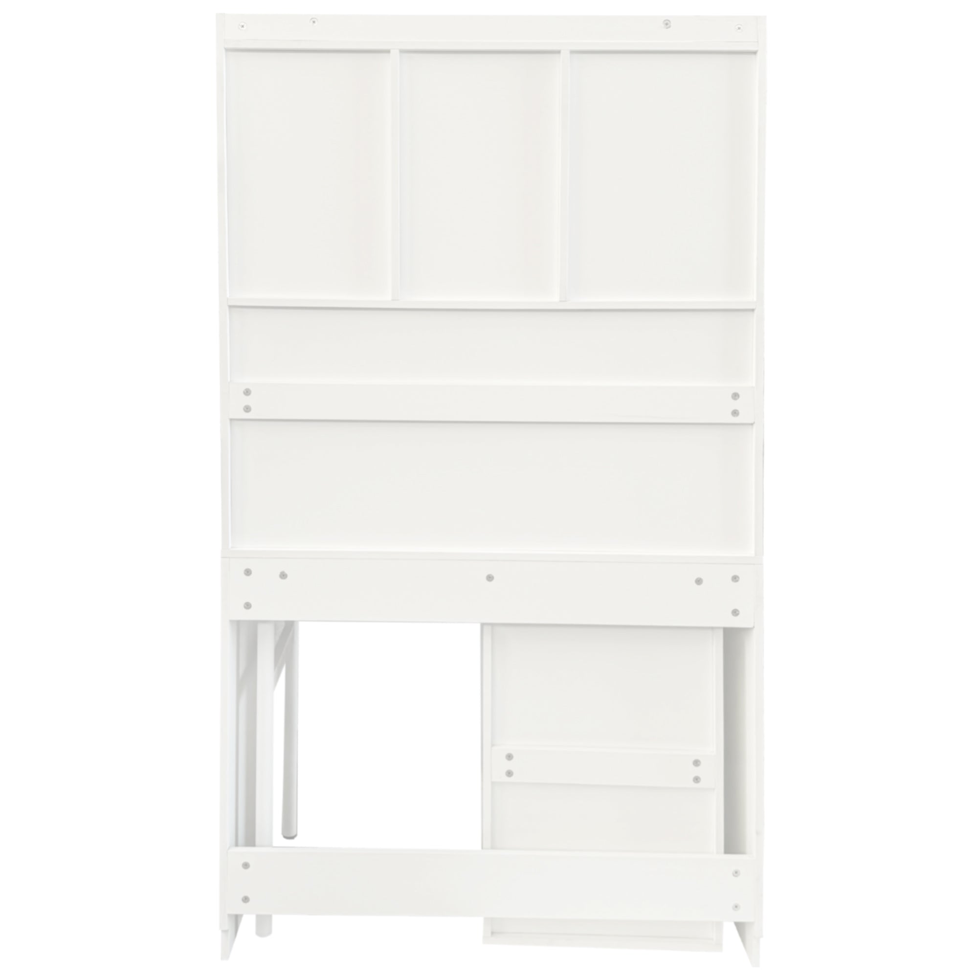 Fjord white corner desk showing opposite side view isolated product image on white background