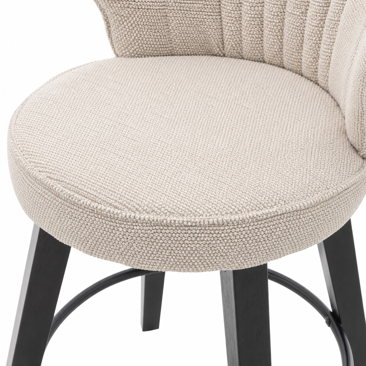 Jumilla 25" Chenille Upholstered Swivel Counter Height Bar Stool Set of 2
