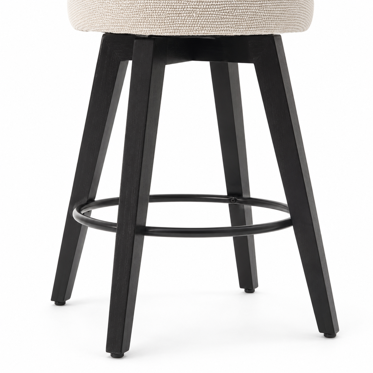 Jumilla 25" Chenille Upholstered Swivel Counter Height Bar Stool Set of 2