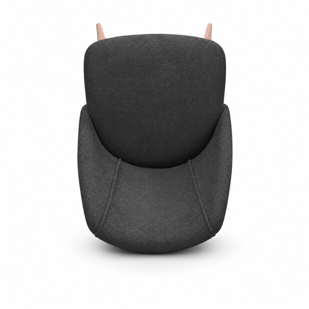 Kali gray upholstered dining chair showing detail