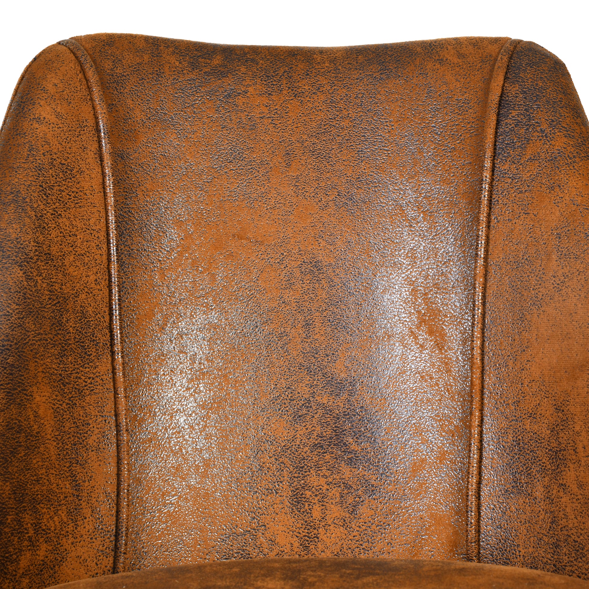 Kali suede brown dining chair showing textured suede upholstery detail