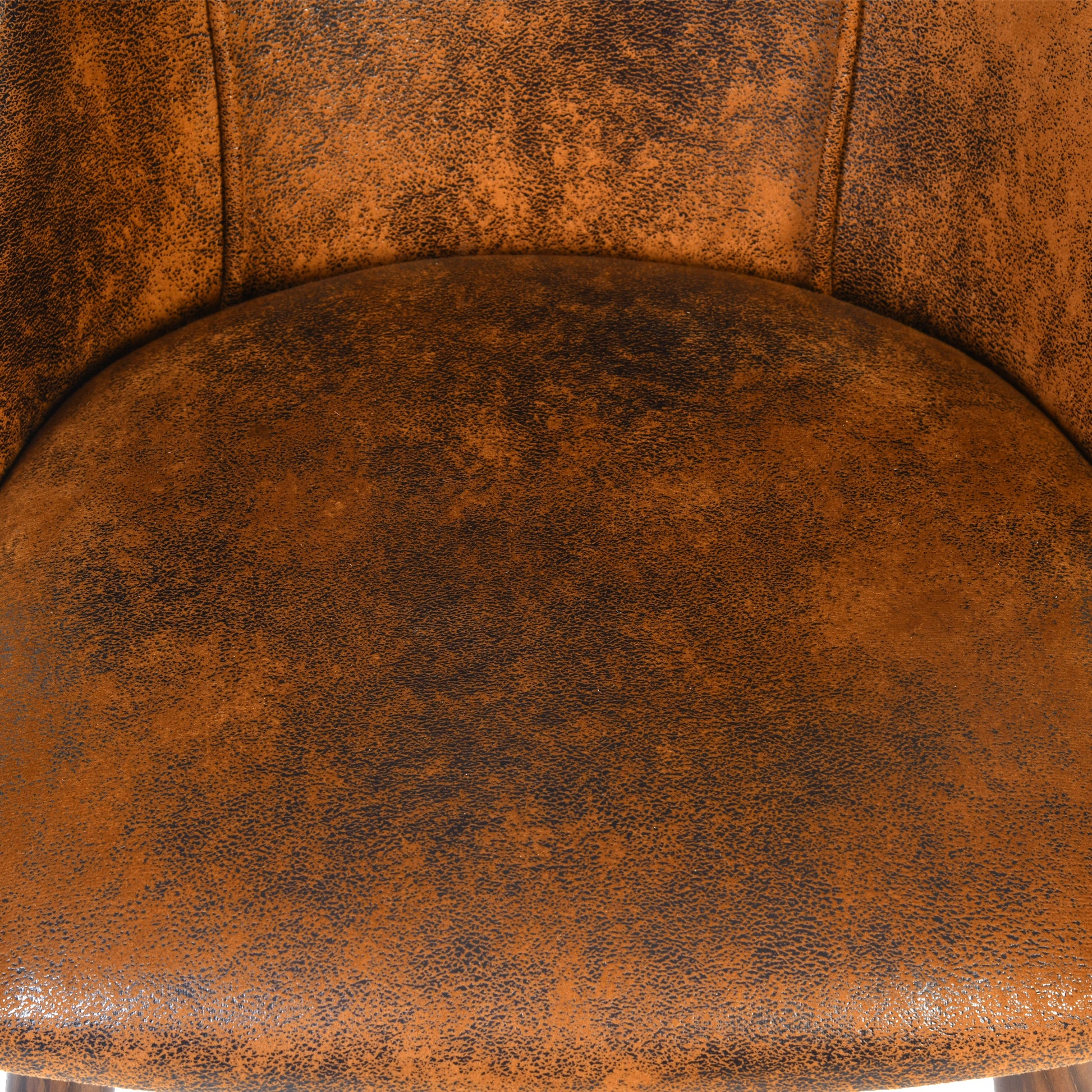 Kali suede brown dining chair showing seat cushion detail