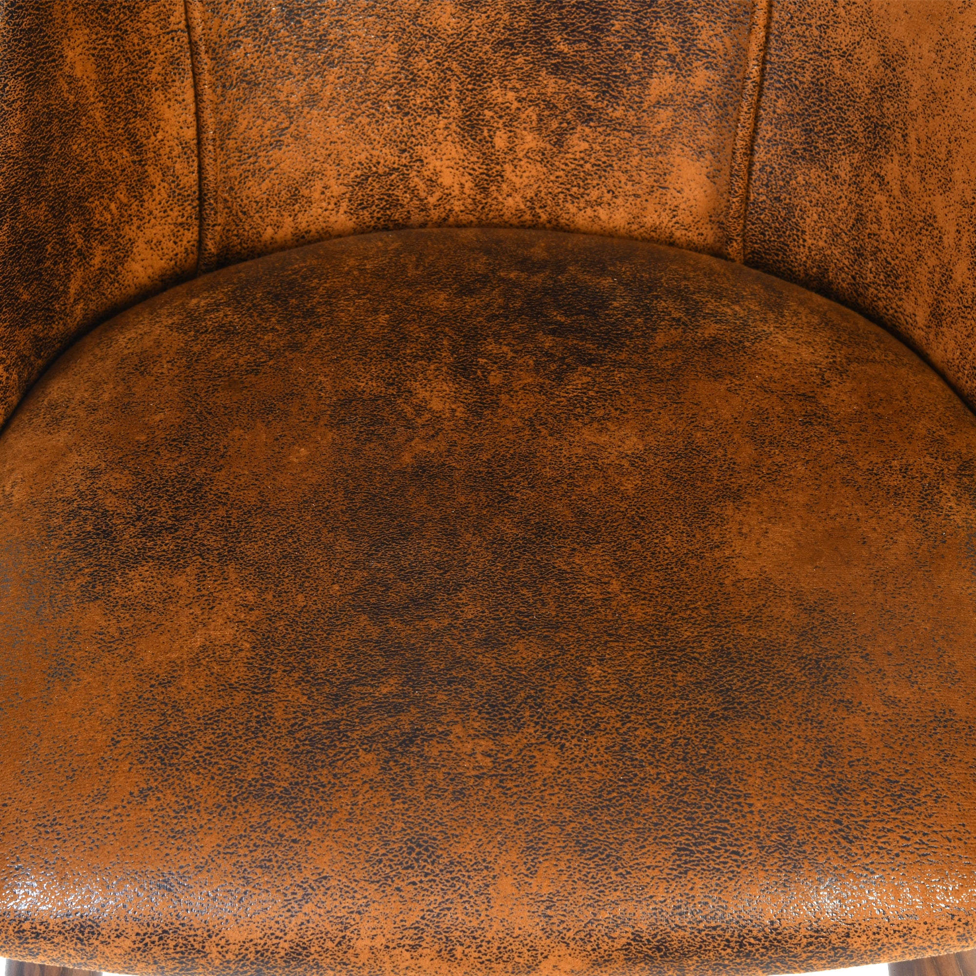Kali suede brown dining chair showing seat cushion detail