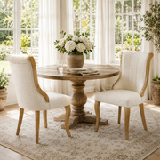 Kivu Wingback Boucle Upholstered Dining Chairs with Cabriole Legs Set of 2