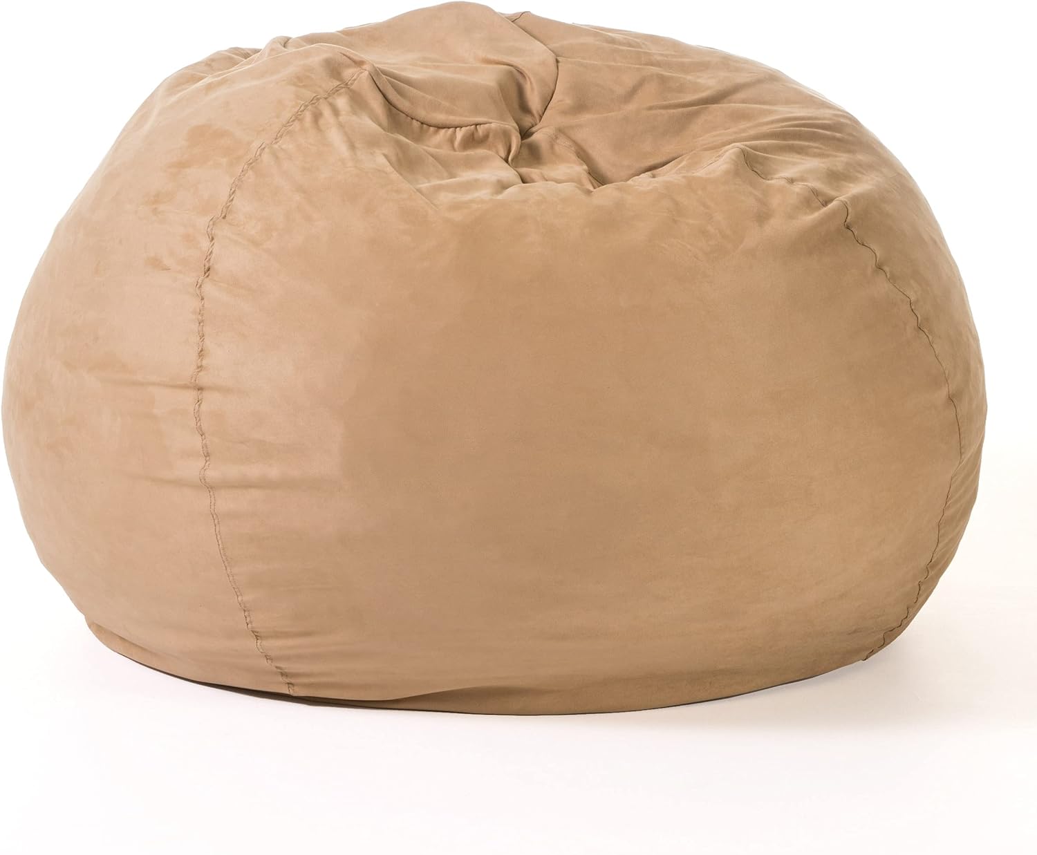 Mojave beige bean bag chair showing front product view on white background
