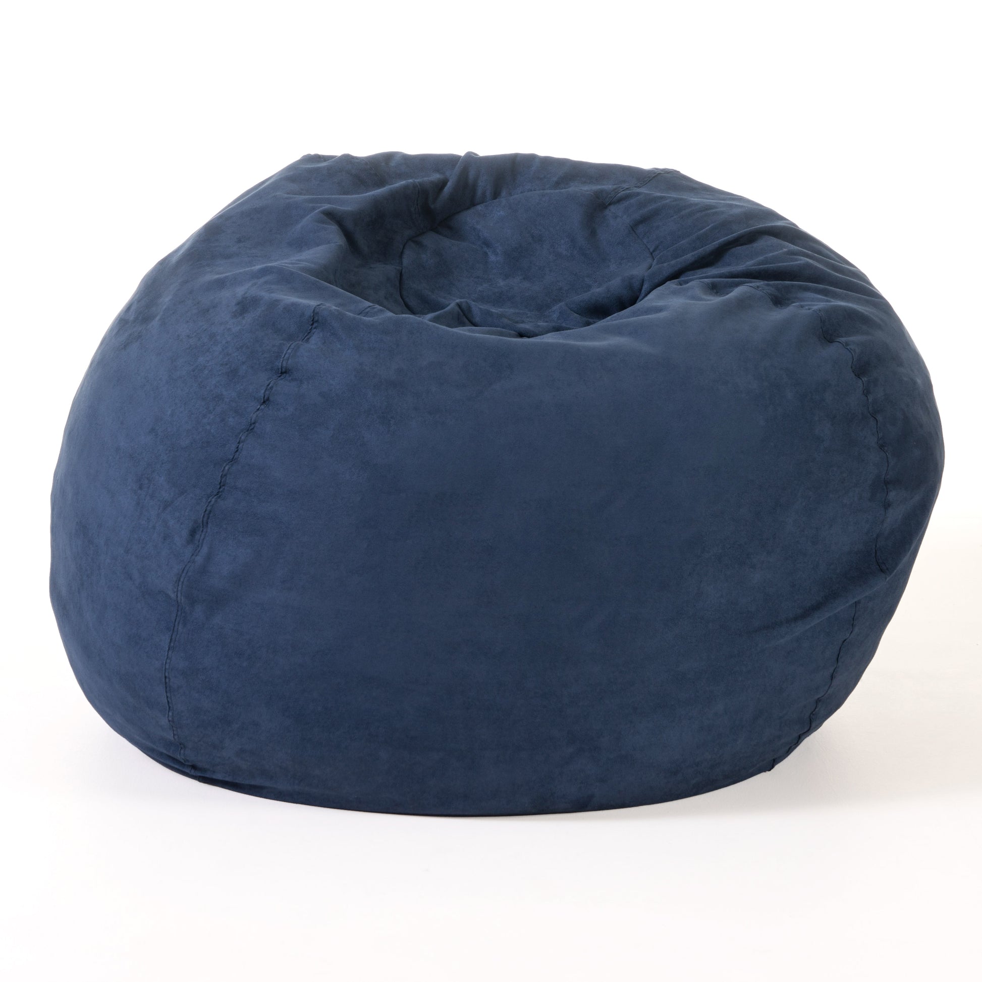 Mojave blue bean bag chair showing front angled product view on white background