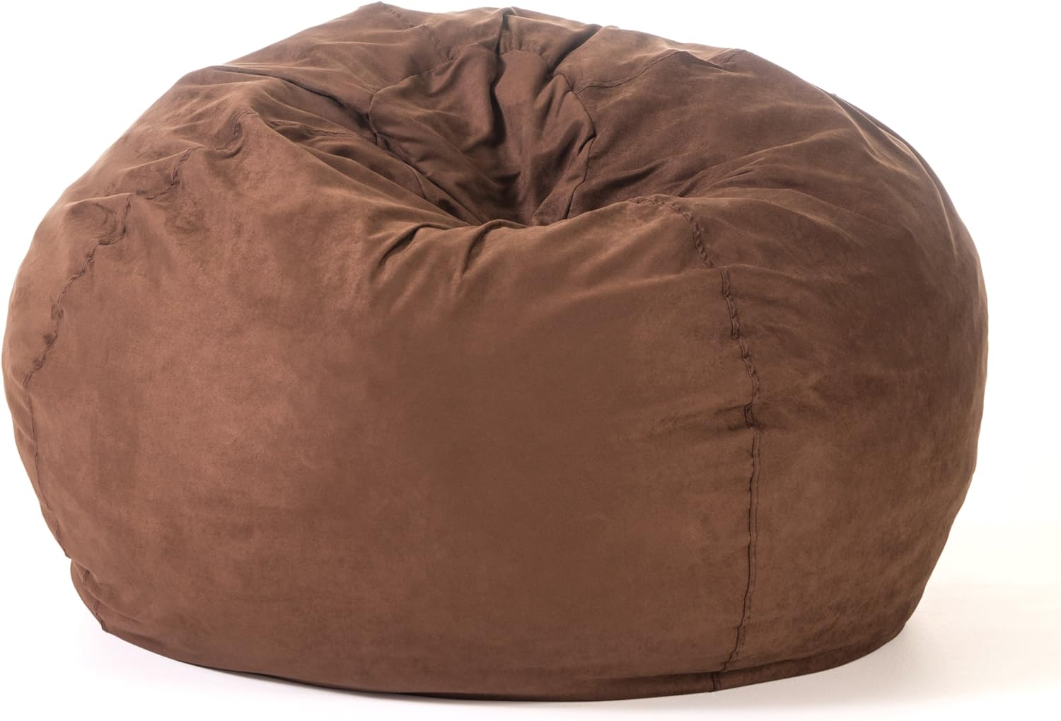 Mojave brown bean bag chair showing front product view on white background