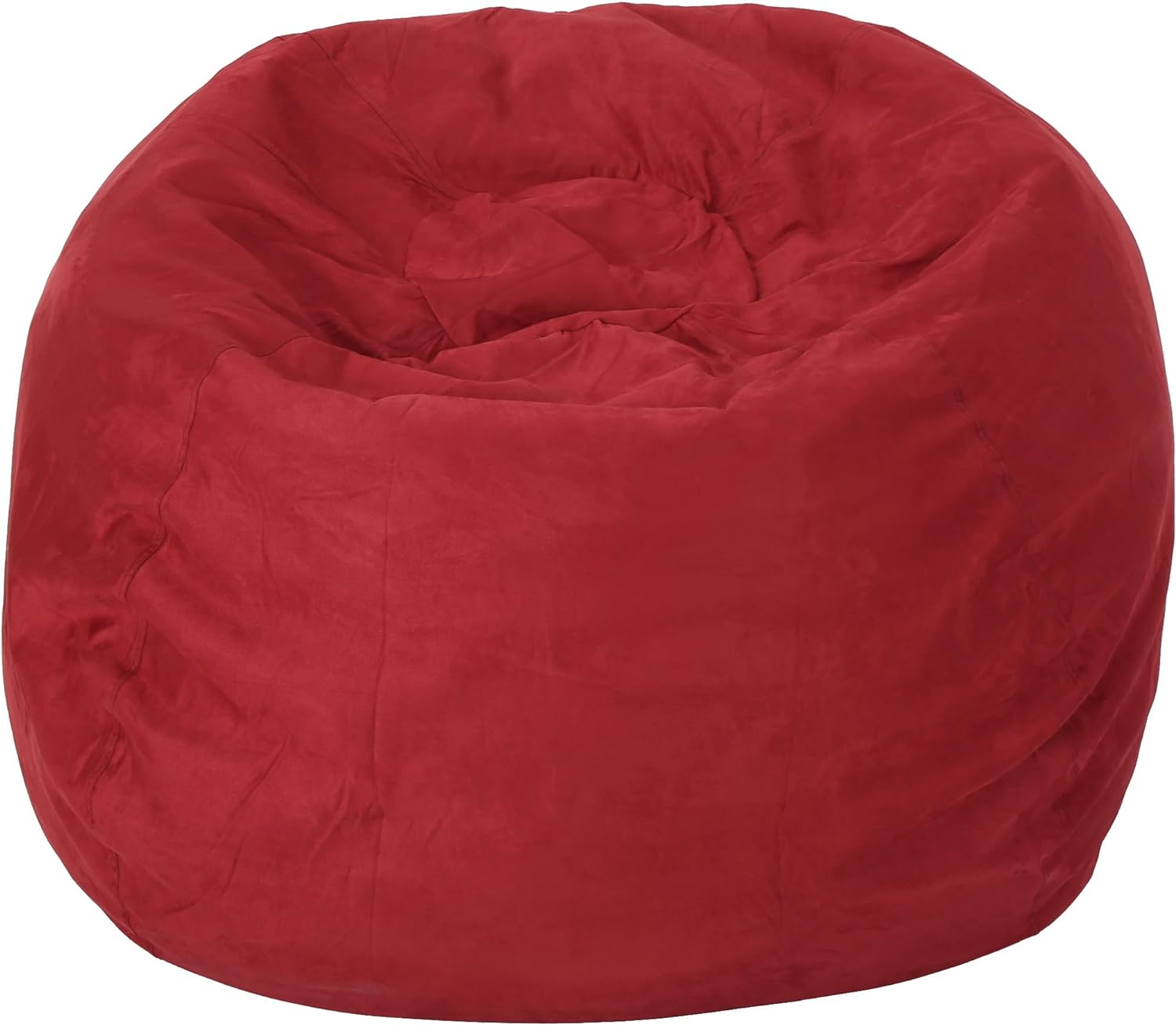 Mojave red bean bag chair showing front product view on white background