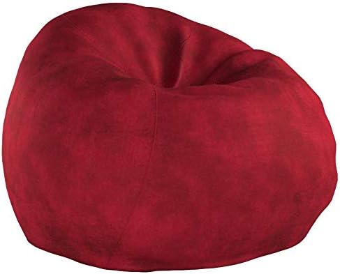 Mojave red bean bag chair showing top angled product view on white background